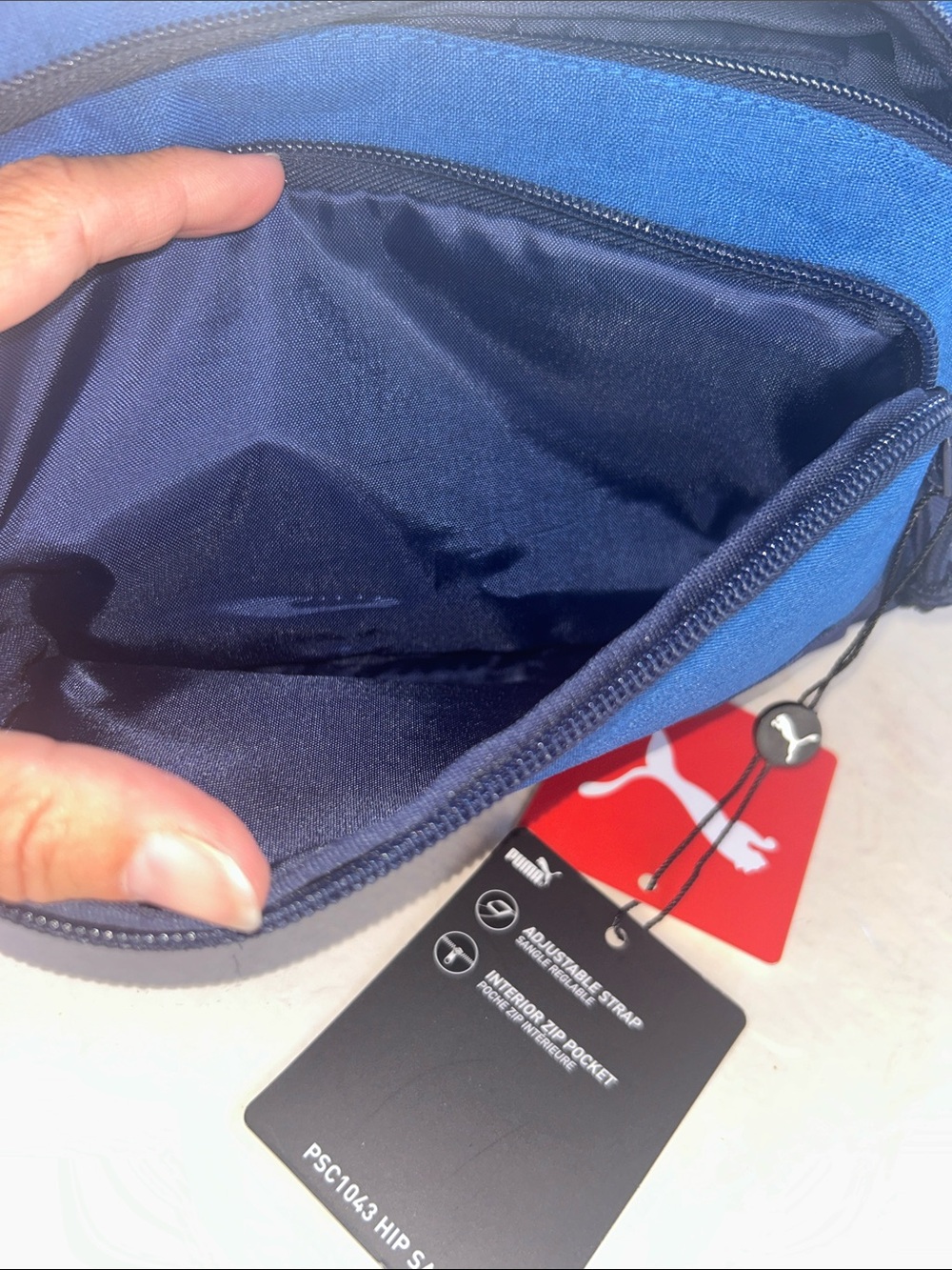 NWT Puma - Waist Bag - PSC1043, Heather Blue/Navy Blue, One Size - Picture 5 of 7